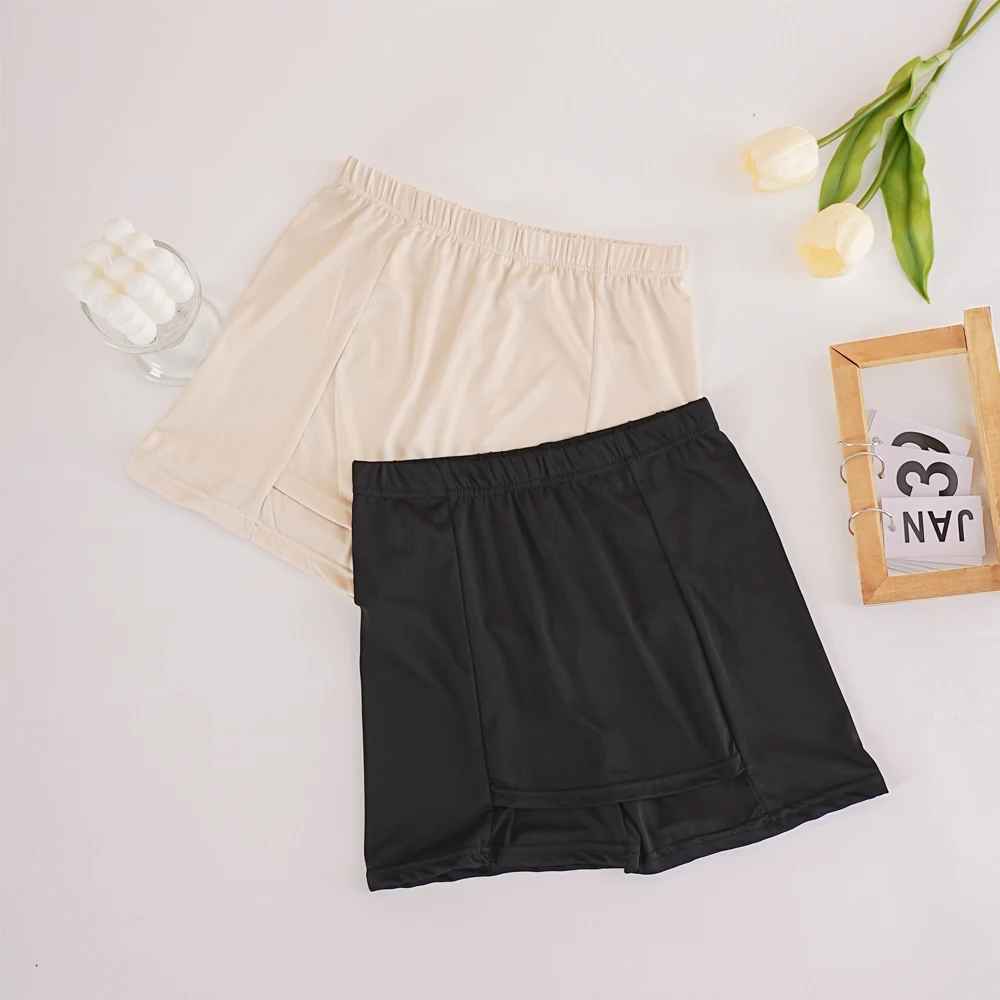 High Waist Panties Flarixa Double Layer Safety Panties For Girls Women Boxer High Waist Protective Shorts Under Skirts Summer Dress Underwear