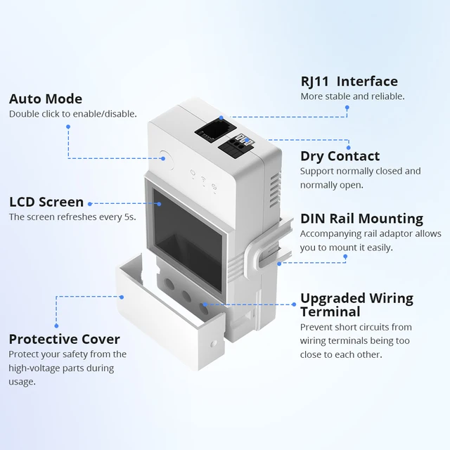 SONOFF TH Elite 16A 20A Wifi Smart Temperature and Humidity Monitoring Switch THS01 DS18b20 Sensor Smart Home Via eWelink Alexa 3