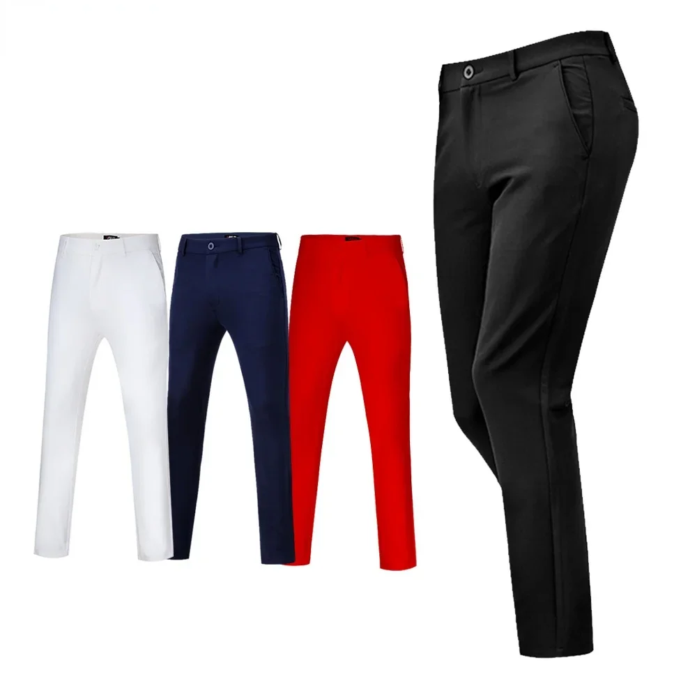 Golf Tennis Men's Long Slim Trousers Spring Autumn High Elastic Sports Wear-resistant Shorts Comfortable Soft Dry KUZ052 golf sports trousers