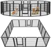 Heavy Duty Dog Playpen - Foldable Metal Pet Playpen Dog Exercise Pen Barrier Kennel with Door 1