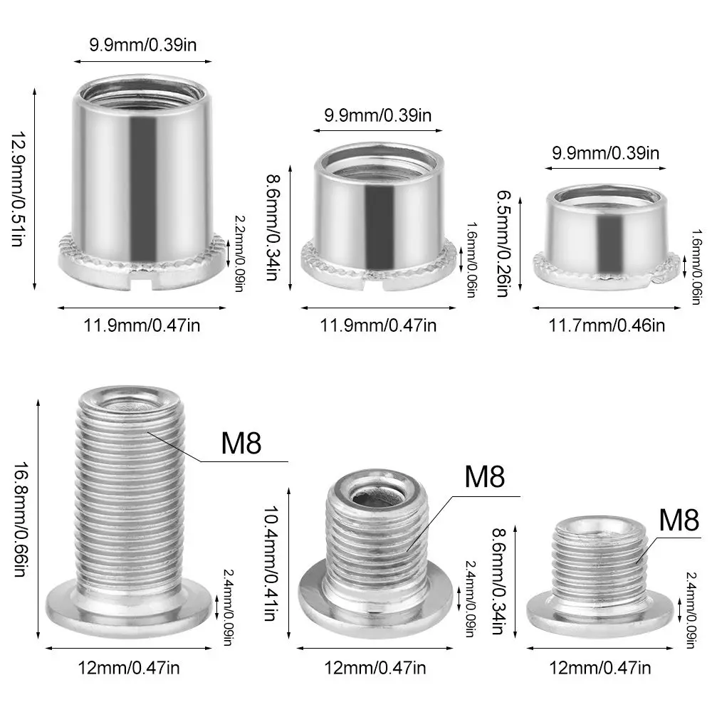 5 Pair Bike Chainring Bolts MTB Plate Screws Monoplate Or Double Or Three Plate Crank Parts Cycling Crankset Accessories