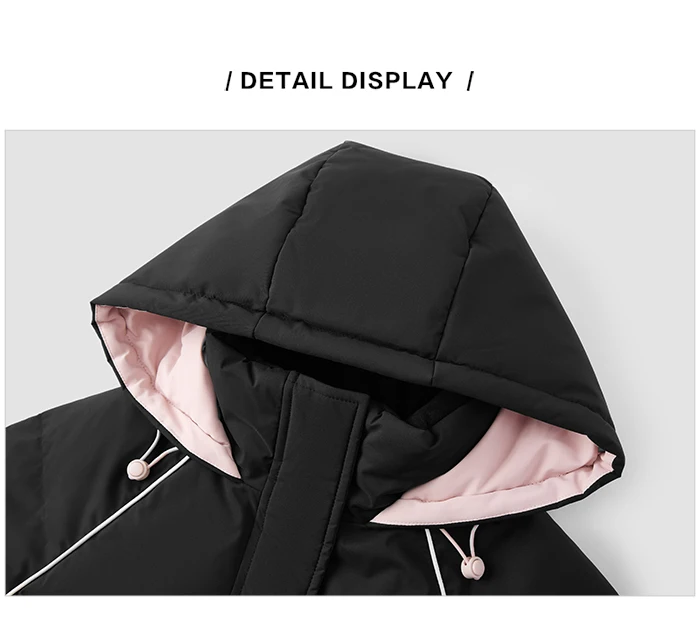 Chaqueta de plumas para mujer, de longitud media, con tres capas, suelta, con almacenamiento de calor, mangas raglán, nueva chaqueta de invierno a juego con la cintura.