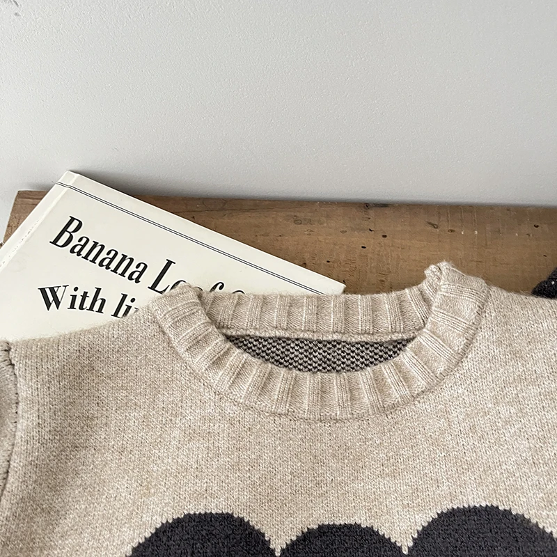 Winter And Autumn Newborn Baby Girls Cotton Sweater Cute Cartoon Bear O-neck Long-sleeved Korean Fashion Soft Casual baby girls sweater