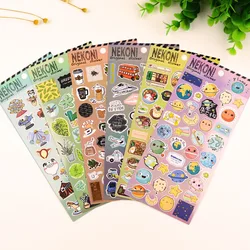 Korean Import Nekoni Korean Daily Planet Car Plant  Decorative Stationery Diary Stickers Scrapbooking DIY Label Stickers