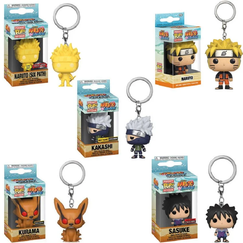 Funko Pocket Keychains Naruto Series: 22 Styles Anime Action Figures featuring Iconic Characters