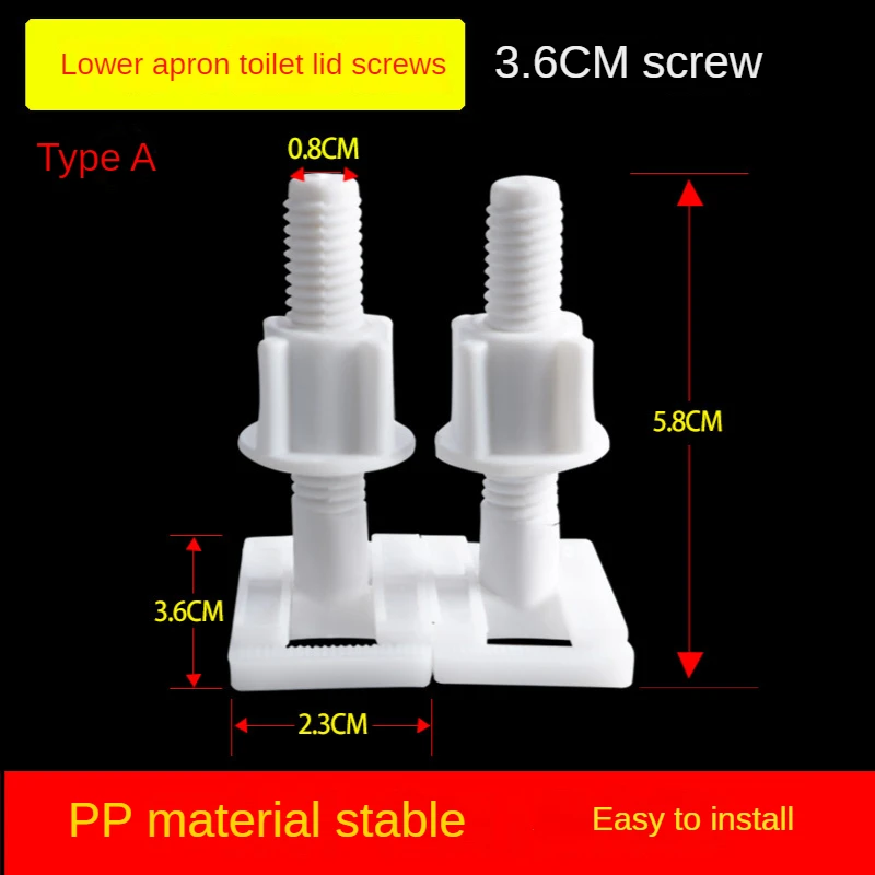 Toilet Seat Hinges Mountings Closestool Bolt Anchoring Screw Universal Toilet Replacement Accessories Bathroom Fixture Fittings toilet seat accessories toilet hinge replacement