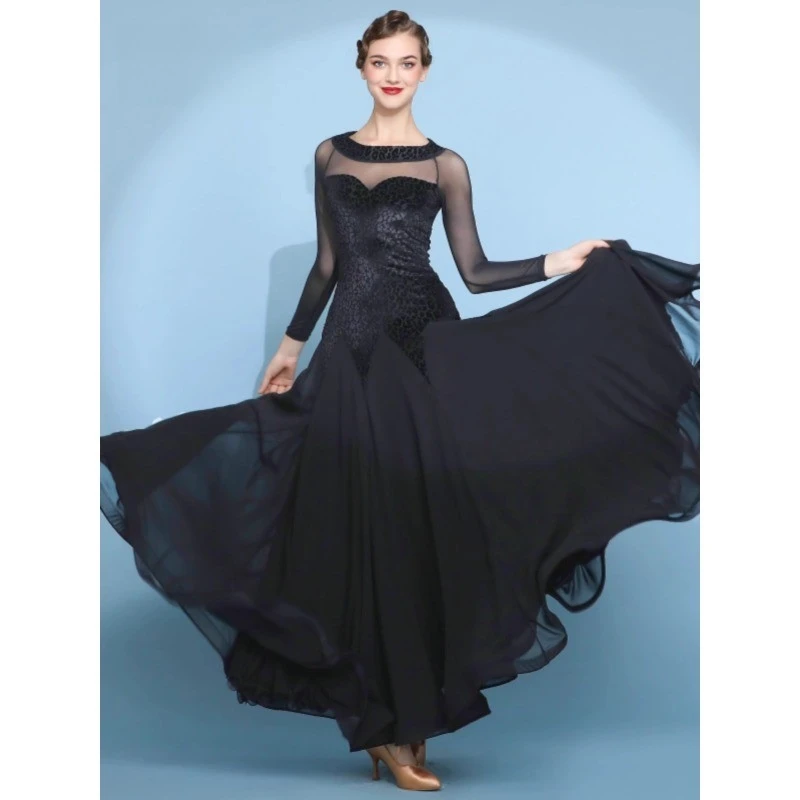 Velvet Ballroom Dance Costumes Modern Dances Ballroom Dances Waltz Swing Dresses