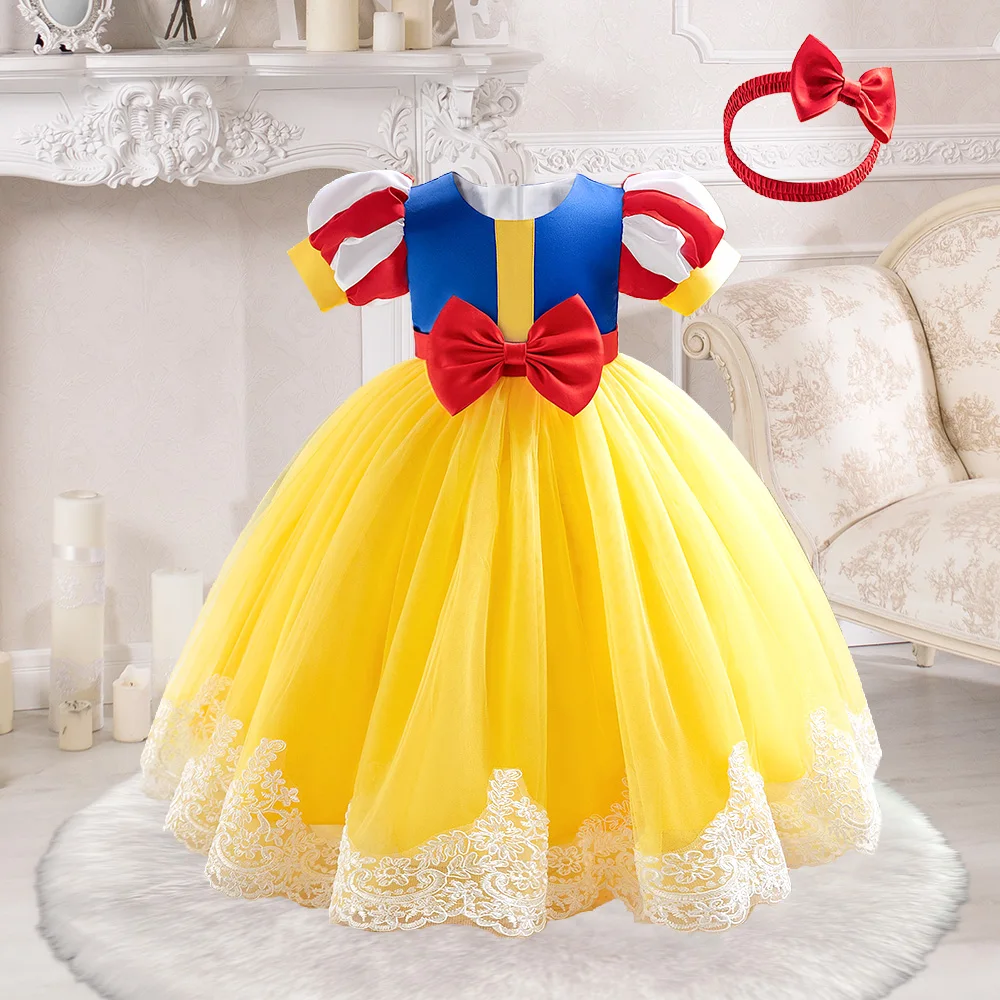 2pcs Snow White Party Dress For Girls Baby Girl Cosplay Princess