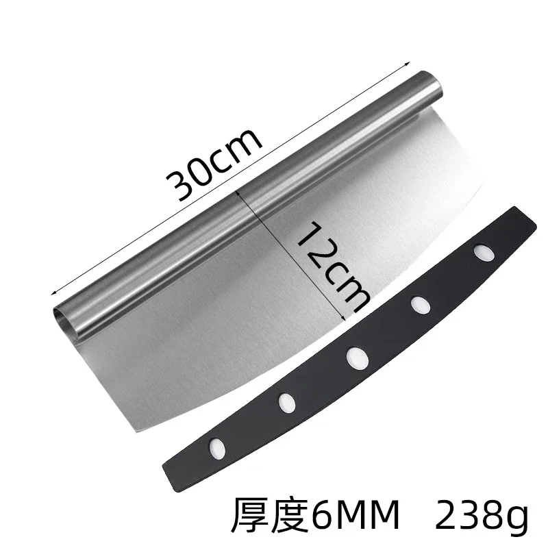 Pizza cutter 30cm Stainless Steel Pizza Cutter Commercial Half Moon Shaker Hob Semicircle Shaker Multi-Purpose Slitting Cutter