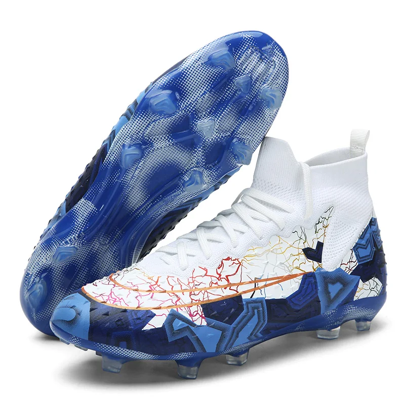 남성용 전문 축구 부츠, TF/FG, 성인 어린이 축구 클리트, 잔디 풋살, 편안한 미끄럼 방지 훈련 스포츠, 고품질, 신상