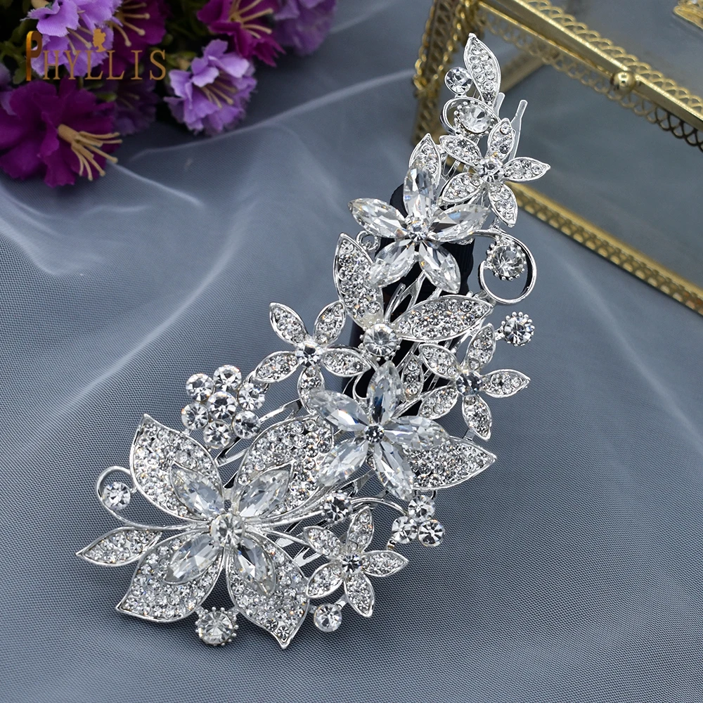 A409 Luxury Wedding Comb Rhinestone Headwear Bride Hair Jewelry Vintage Bridesmaid Hair Clips Bridal Tiara Women Headpieces hair comb jewelry accessories hair accessory hair clip hair headdress bridal headwear