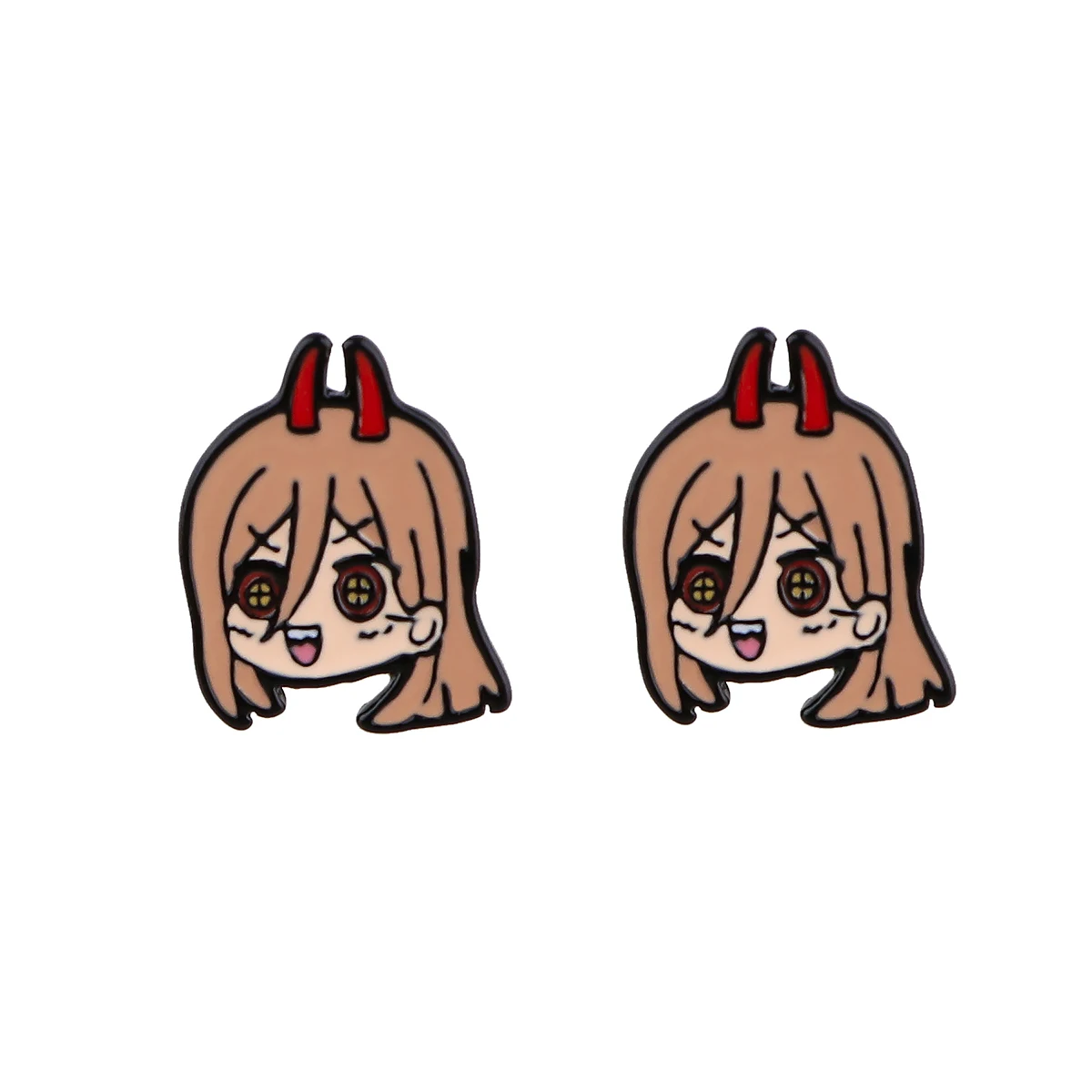 thumbnail image 1 of Anya-Piercing de acero inoxidable para mujer y hombre, pendientes de tuerca de Anime, joyería esmaltada, decoraciones, regalos para niñas, 1 of 5