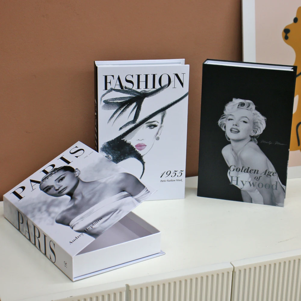 Fashion Fake Openable Books Decoration Living Room Coffee Table Ornaments Storage Box Home Decor
