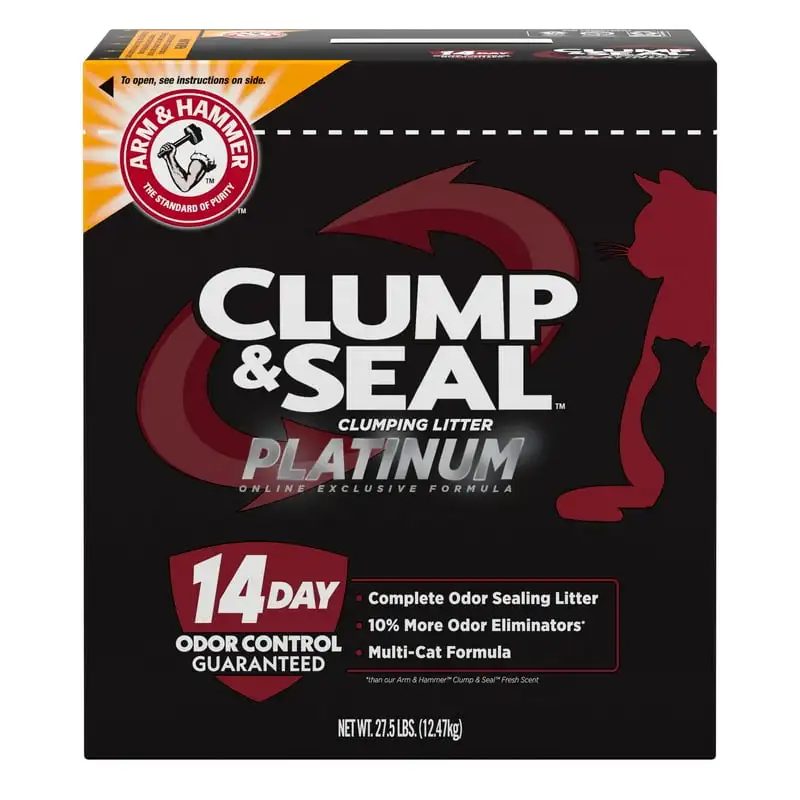 

& Seal Multi-Cat Complete Odor Sealing Clumping Cat Litter, 14 Days of Odor Control 27.5lb