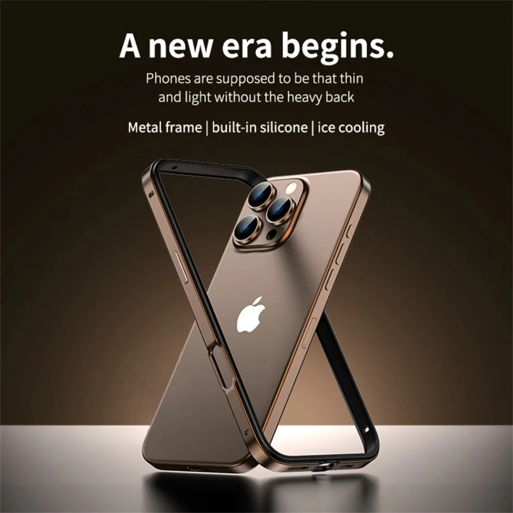 Titanium Shockproof Business Phone Case with Bare Grip Design