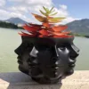 Nordic Human Face Shape Decorative Vase Home Decor Ceramic Men Face Flower Vase Pot Decoration Modern Room Decoration Art Home 4