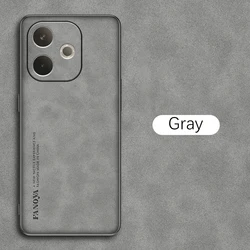 Sheepskin Leather Anti - Drop Phone Protector Case - Oppo A5x (Gray)