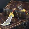 15cm God of War Game Metal Weapon Model Ragnarok Kratos Weapon Blades of Chaos Runic Double Blade  Sword Samurai Gifts Toys Boys 2