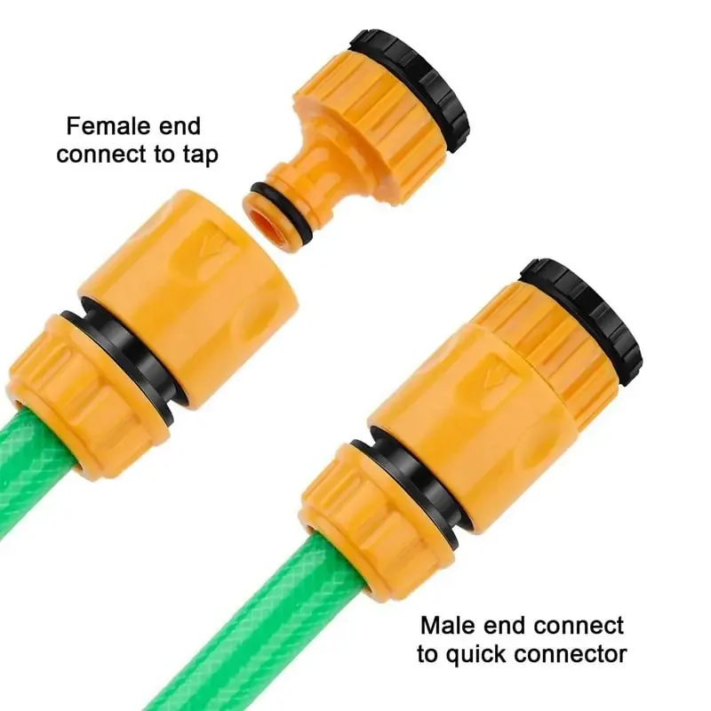Hose Connector 6 Pcs Garden Quick 1/2&rdquo; End Double Male Hose Coupling Joint Adapter Extender Set For Pipe Tube