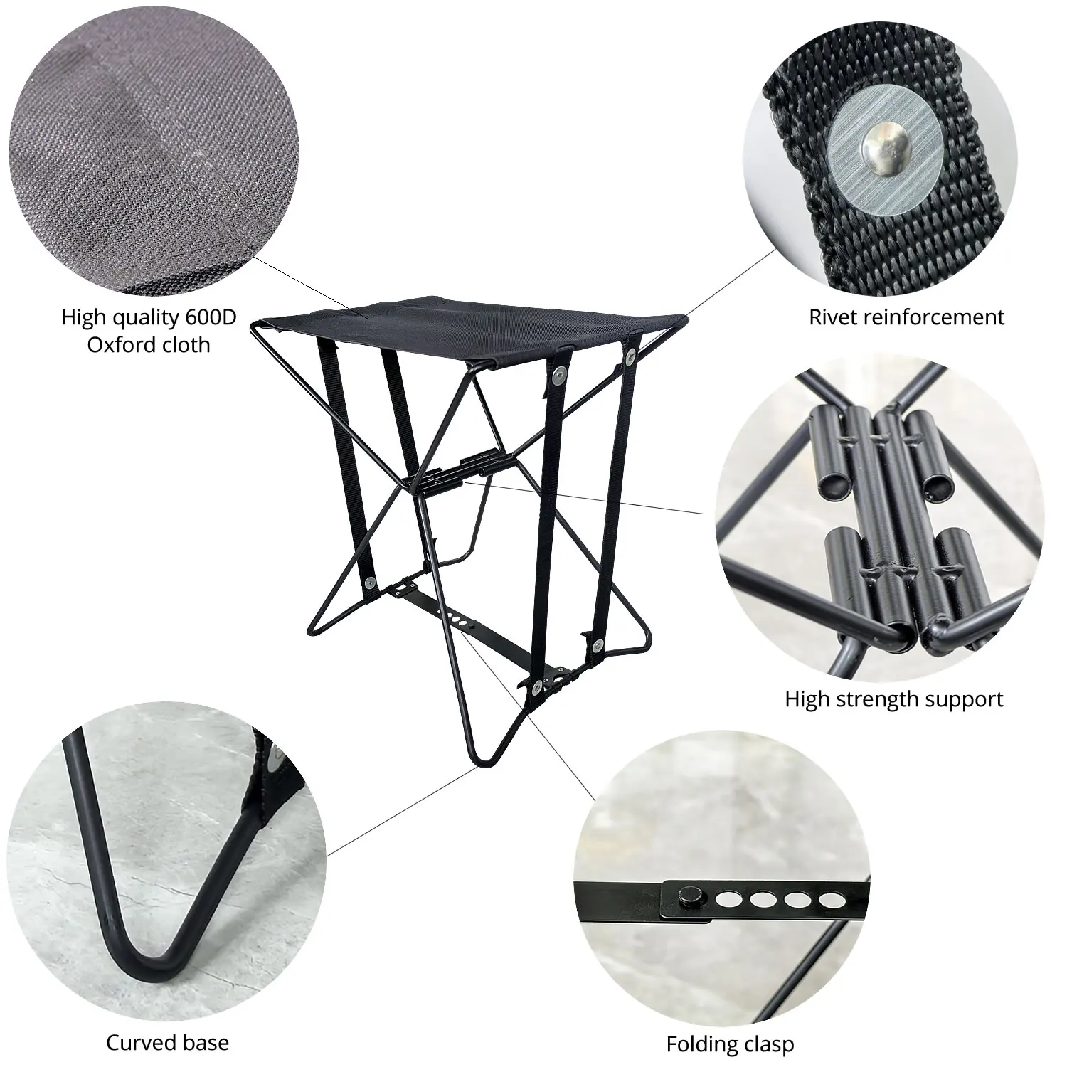 Ultralight Folding Stool Portable Outdoor Folding Chair Casual Simple Pocket Mazar Picnic Camping Chair Small Stool
