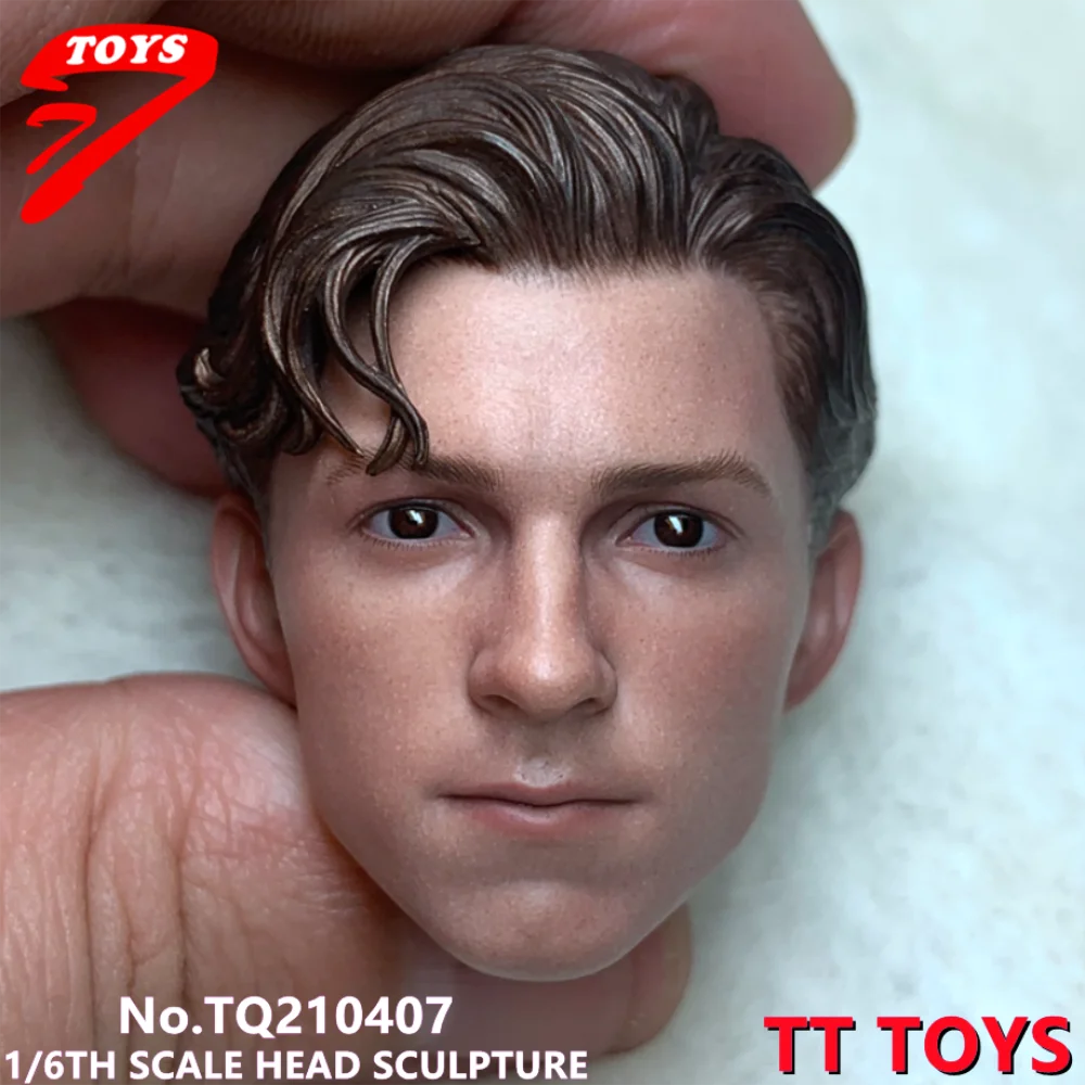 1/6 tttoys super herói série aranha tom holland vívida cabeça escultura  modelo caber 12 