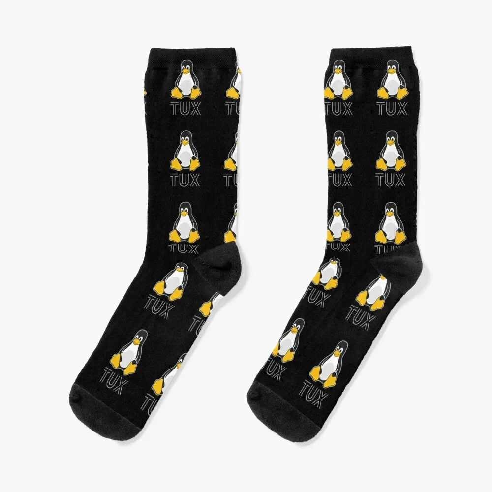 

Tux Linux Socks halloween designer brand Rugby retro Luxury Woman Socks Men's