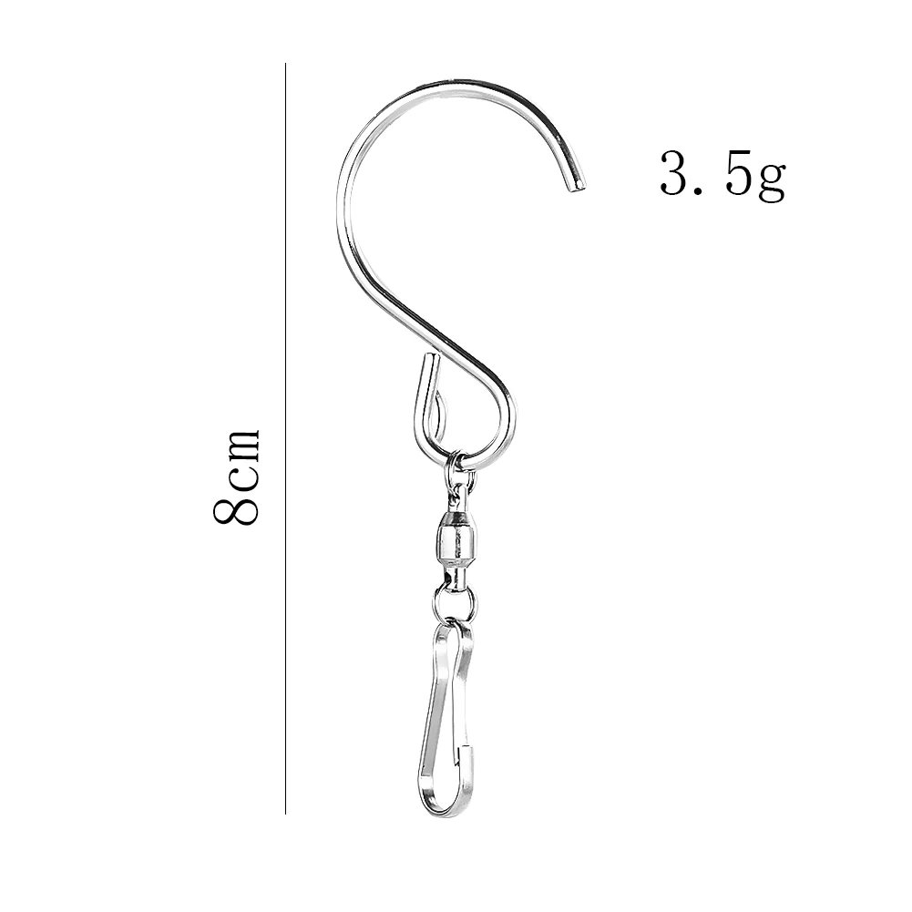 360 Degree Swivel Hooks Clip 6PCS for Hanging Wind Spinners Wind Chimes Flower Pots Plants Bird Feeders Crystal Twisters S Hook wind chime wind spinner