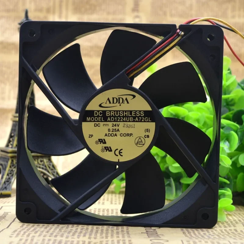 

Кулер для процессора ADDA AD1224UB-A72GL, оригинальный измерительный вентилятор охлаждения, 24 В, 0,25 А, 12 см, 120x120x25 мм