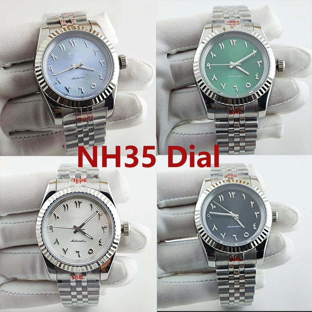 

NH35 Case 36mm/39mm watch Case Arabic dial S dial Man's stainless steel Mechanical Wristwatches Installing NH35 Movement Watch