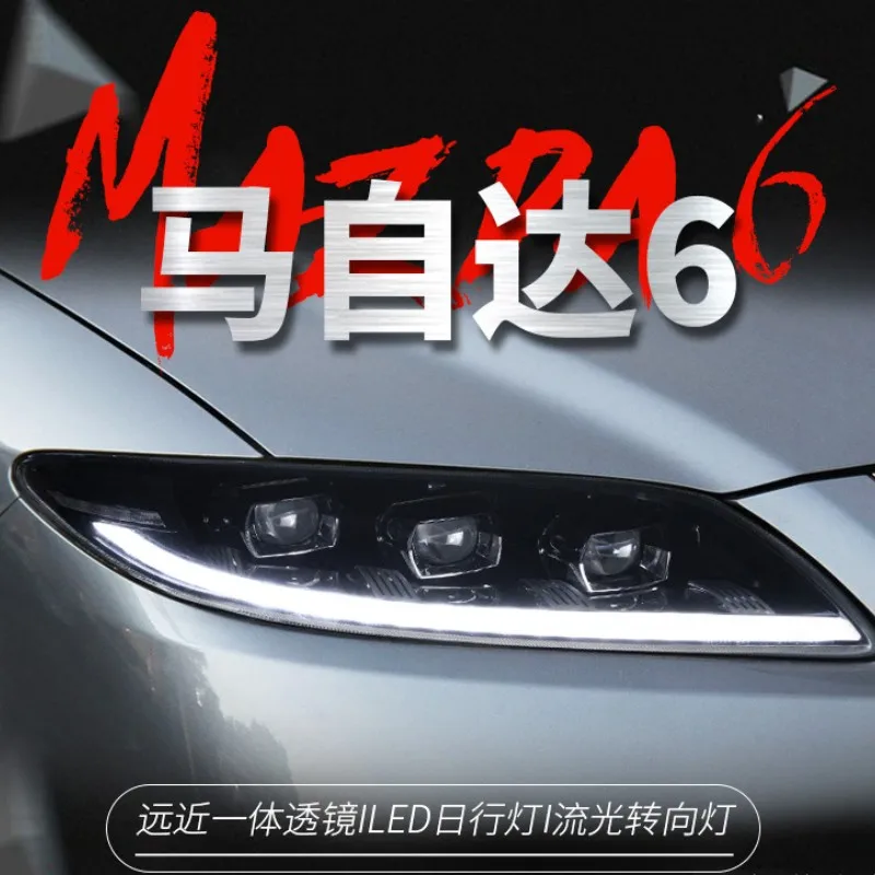 

Автомобильные фары для Mazda 6, передняя фара 2003-2015, автомобильные модифицированные лампы, ходовые огни, сигнал поворота, объектив ближнего и дальнего света