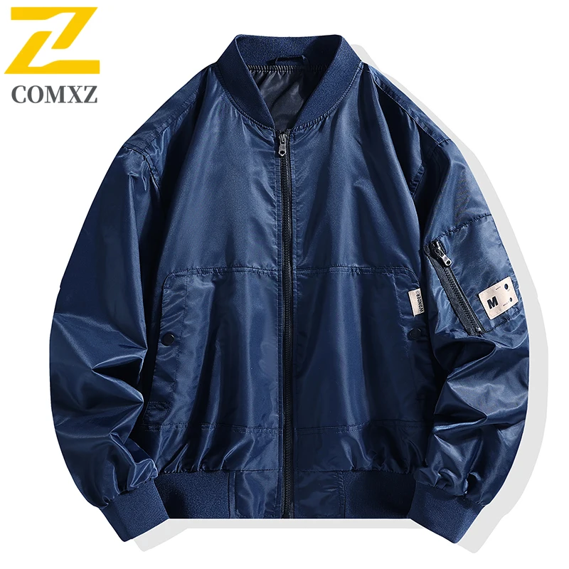 EiAO  Jacket Men's Bomber Slim Fit Korean Style Motorcycle Coat Waterproof Windproof Youth Fashion Spring Workwear Jackets 2025