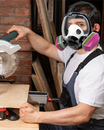 Detalje af tætsiddende maske
