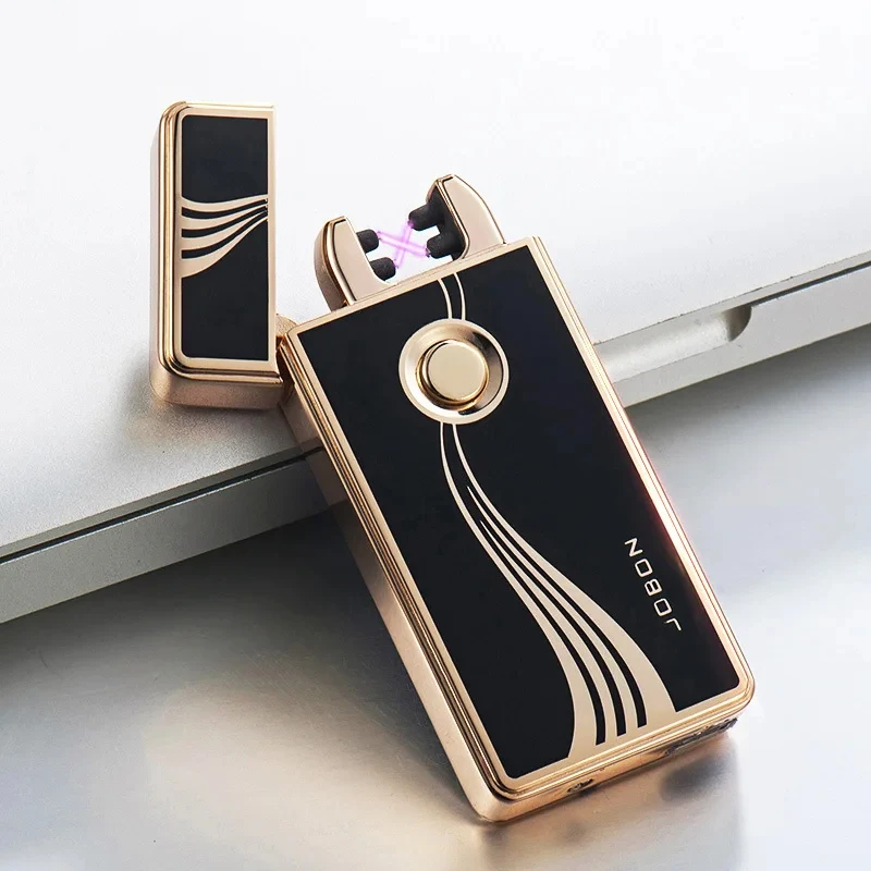 

Новинка 2023, креативная плазменная Зажигалка для сигар с USB зарядкой, беспламенная, двойная, металлическая ветрозащитная Зажигалка для сигар, высококачественный мужской подарок