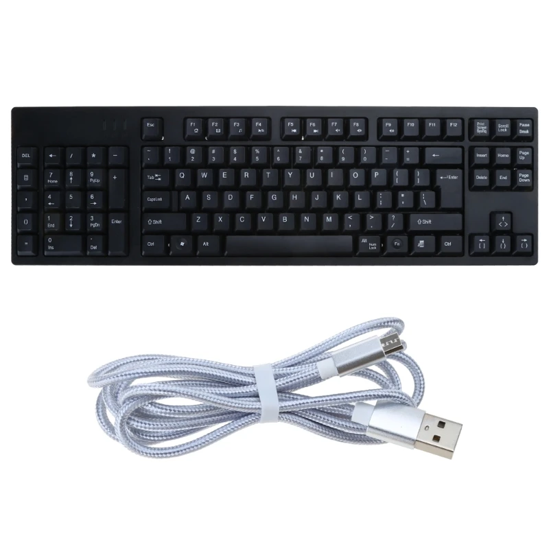 

Left Handed Ergonomic Keyboard with Integrated Number Pad and USB Connectors