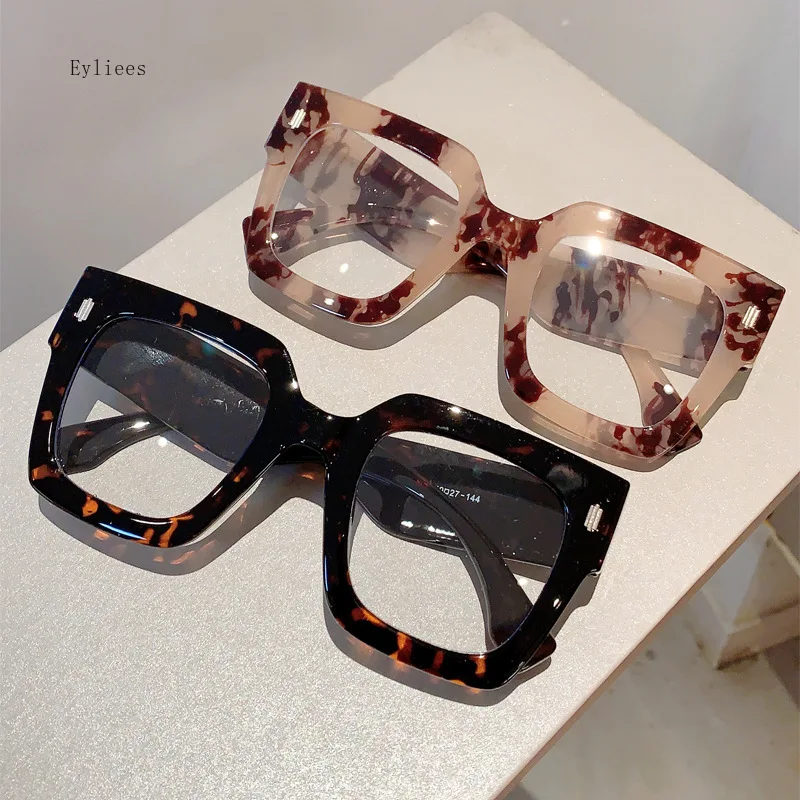 1pc 플라스틱 프레임 사각형 대형 안티 블루 라이트 안경 푸른 빛 차단 안경 gafas очки