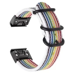 Enhanced Canvas Nylon Watch Strap - Durable Sport Band with Adjustable Fit - 22mm (Colorful)