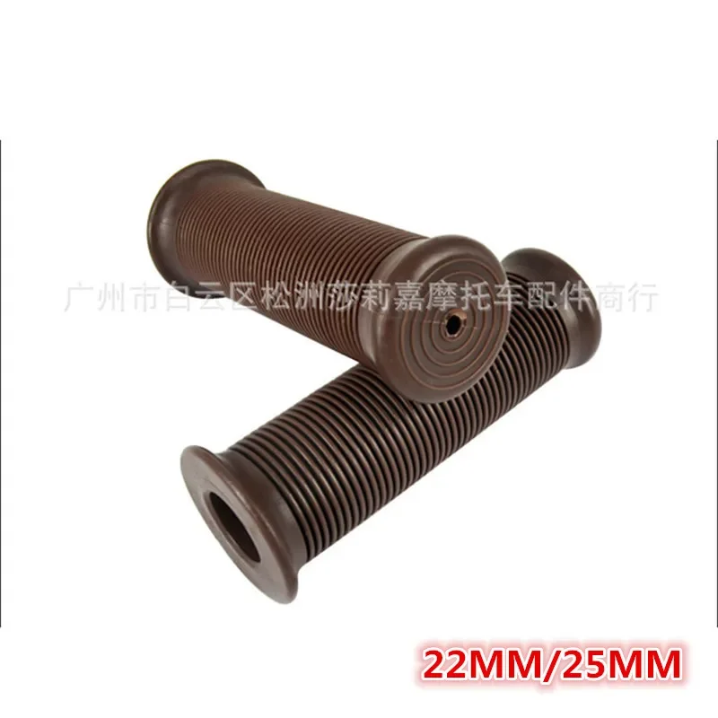 Vintage Racing Motorcycle Handlebar Hand Grips - Retro Universal Design