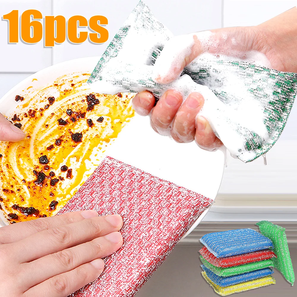 

Sponge Cleaning Cloth Kitchen Dishcloth Suitable for Windows Pan Pots Coffee Stain Washing Dishes Household Kitchen Cleaning Rag