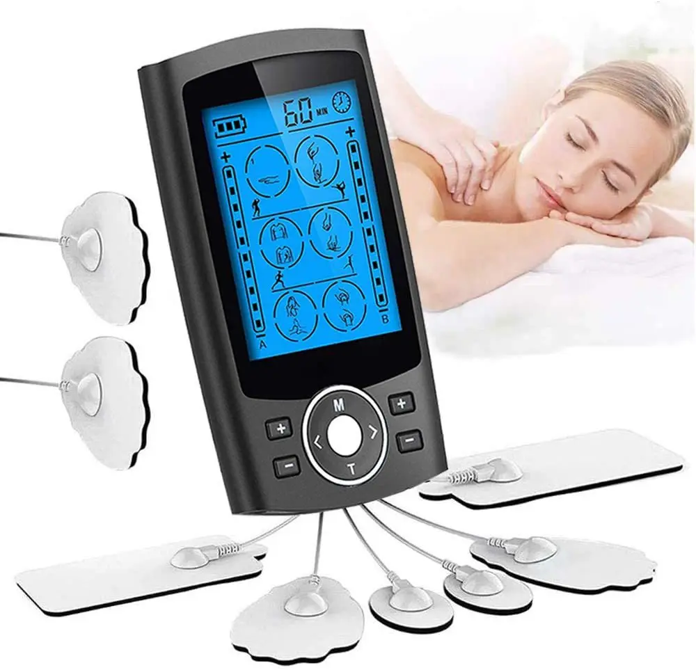 Tens 24 Model Double Channel Ab Household Rechargeable Massager Cross-Border Ems Digital Meridian Therapy Instrument
