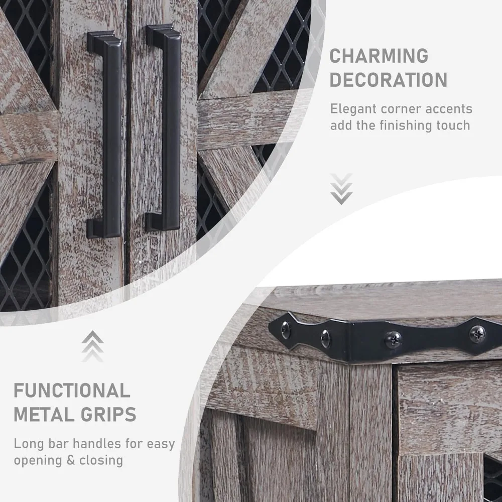 farmhouse shoe cabinet, 72" tall with mesh doors and adjustable shelves, rustic wooden shoe organizer, modern large cabinet sto