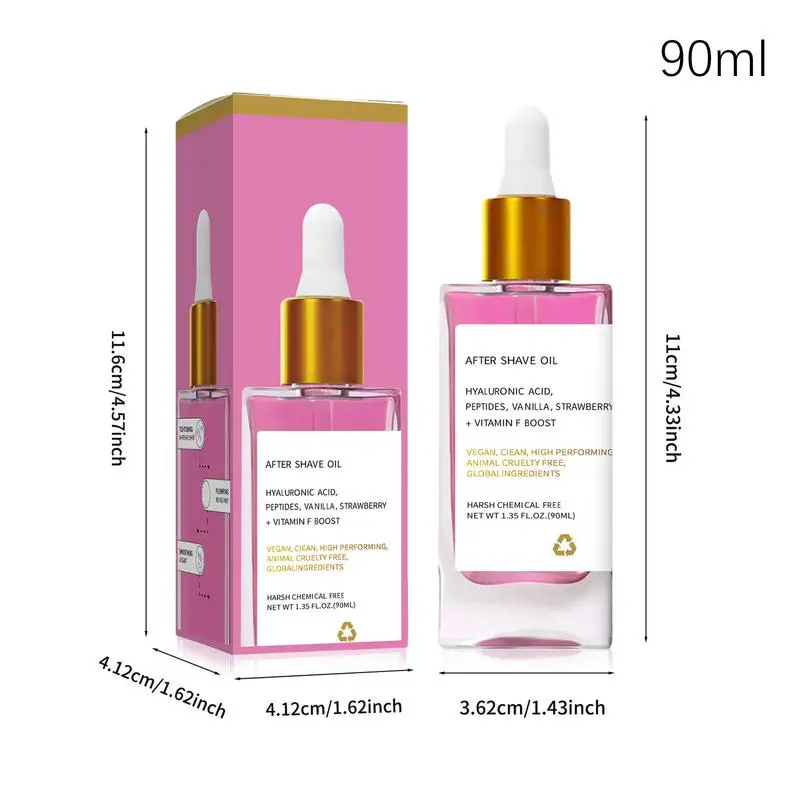 Hair Removal Skin Care 90ML Strawberry Vanilla Soft After-shave Hair Oil Deep Moisturizing Prevent Ingrown And Dryness