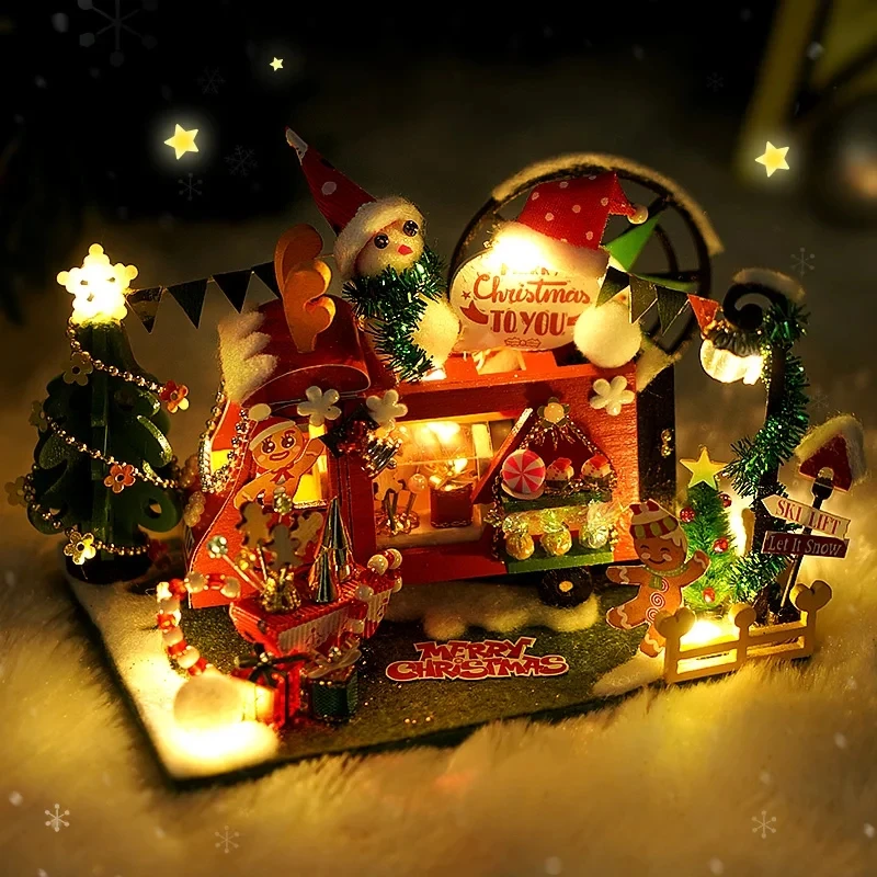 K casa delle bambole in legno in miniatura fai-da-te Negozio