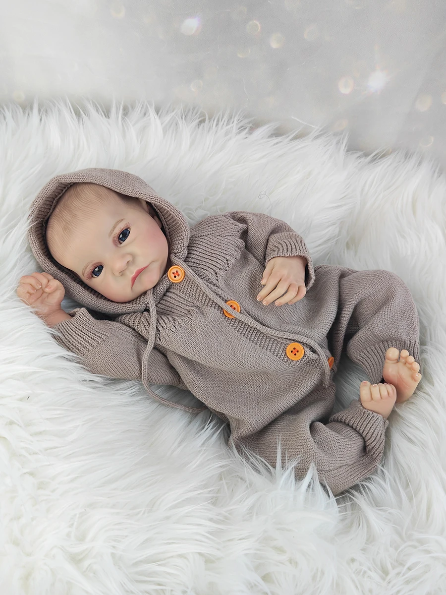 Boy Soft Cloth Body Dolls Painted Newborn Baby Doll Toys For Kid's Christmas Gift Mu&ntilde;ecas Reborn 18Inch 46cm reborn dolls