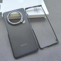 Premium PU Leather Slim Shockproof Back Cover - Enhanced Protection Phone Shell - Magic V3 (Black)