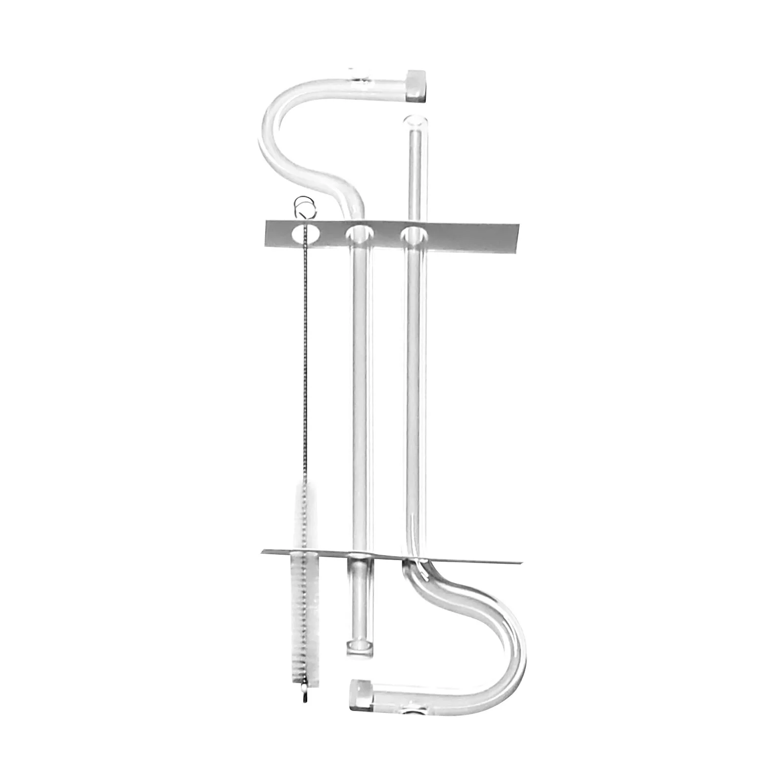 Reusable Glass Drinking Straw Flute Style Design For lips Horizontally Set Of 2