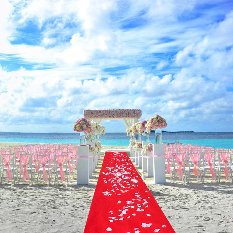 Elegant Wedding Aisle Runner Carpet Anti-slip Wedding White Carpet Wedding Red Carpet Ceremony Party Stage Rugs Wedding Carpet