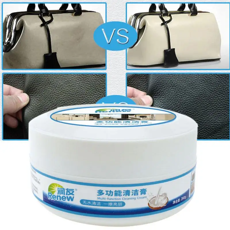 Household Leather Cleaner Multi-functional Cleaning Paste Car Seat Sofa Leather Shoe Descaling Decontamination Cleaning Cream
