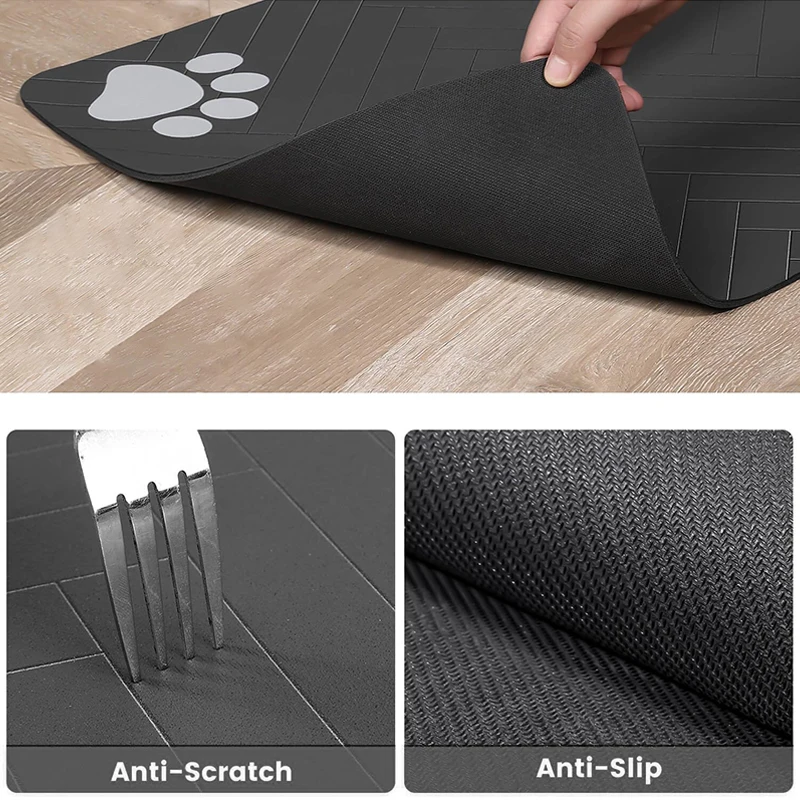 Absorbent Quick-Dry Pet Feeding Mat with Non-Slip Rubber Backing 4