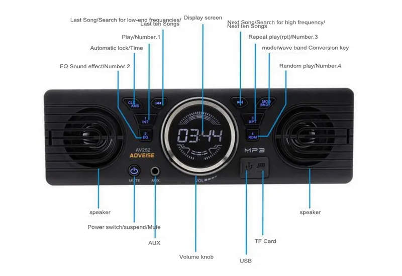 new car radio bluetooth car stereo 12V mp3 player audio Bluetooth radio SD Card USB Port AUX IN PHONE 1 Din in dash 520