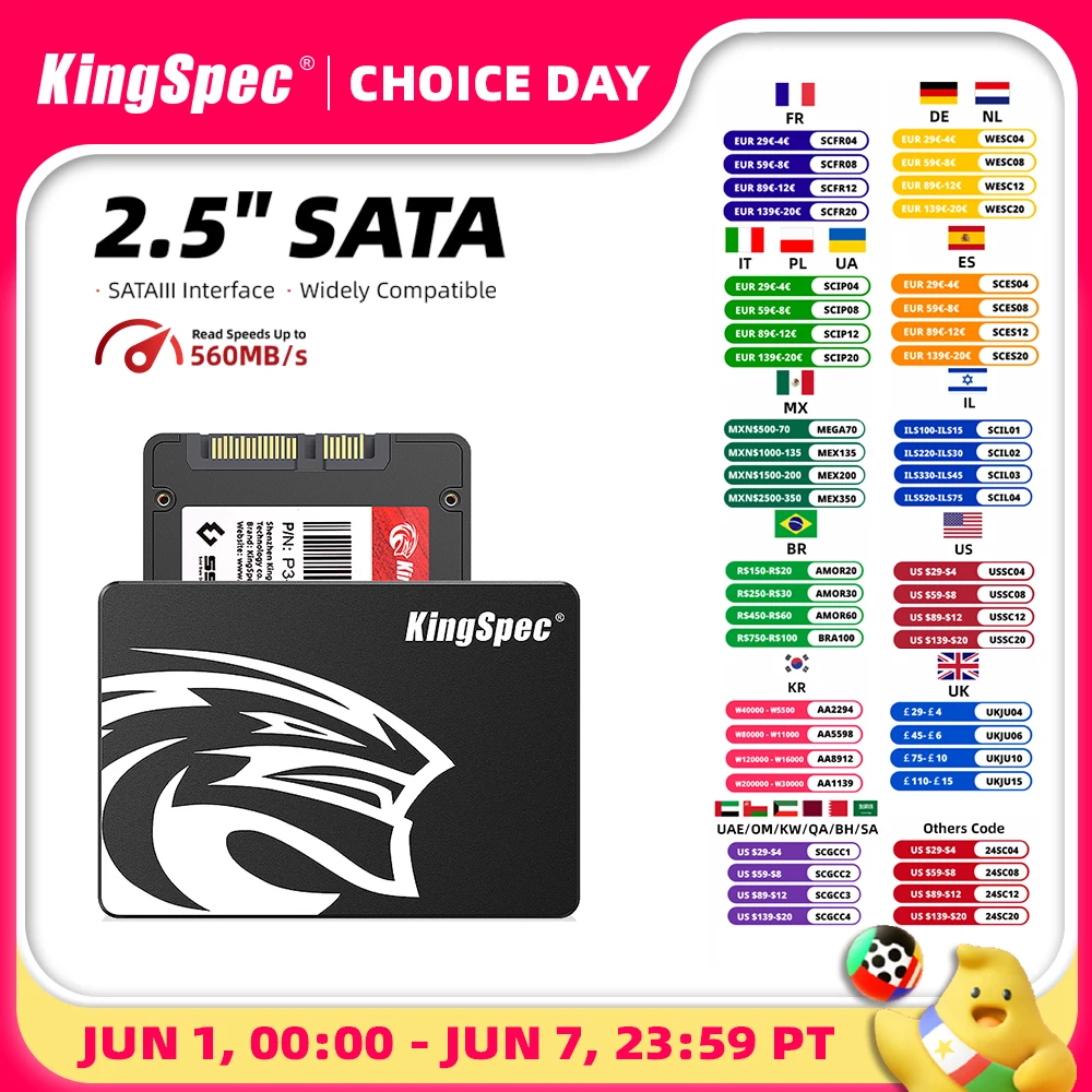 SSD Drive HDD 2.5 Hard Disk SSD 120GB 240GB 1TB 512GB 128GB 256GB HD SATA 4TB Disk Internal Hard Drive for Laptop PC KingSpec